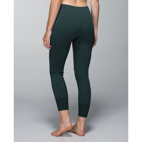 Lululemon Ebb to Street Pant Size 6 Heathered Fuel Green Breathable Yoga Gym - Picture 2 of 12